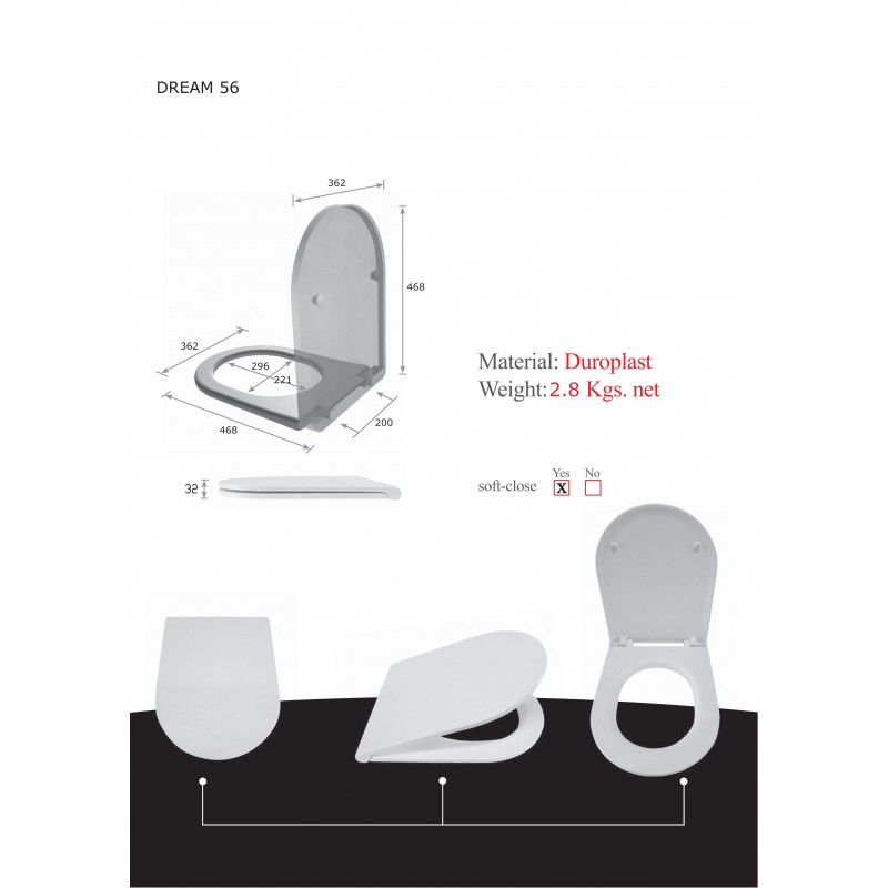 Copriwater per wc Dream 7314 di Galassia SoftClose