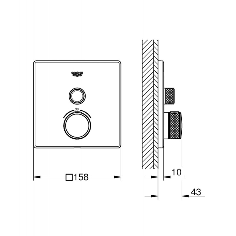 GROHTHERM SMARTCONTROL Grifo para ducha externo termostático By Grohe