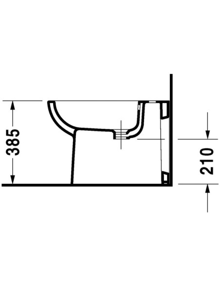 DURAVIT D-Code bidet a terra 36 x 56 cm scheda tecnica