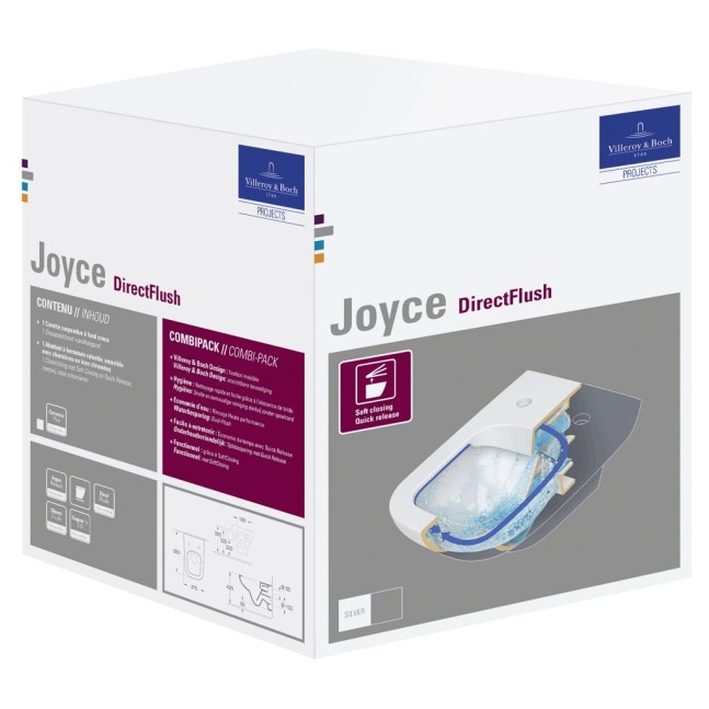 VILLEROY & BOCH Joyce confezione wc sospeso con directflush e sedile