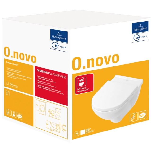 VILLEROY & BOCH O.Novo set wc sospeso e sedile