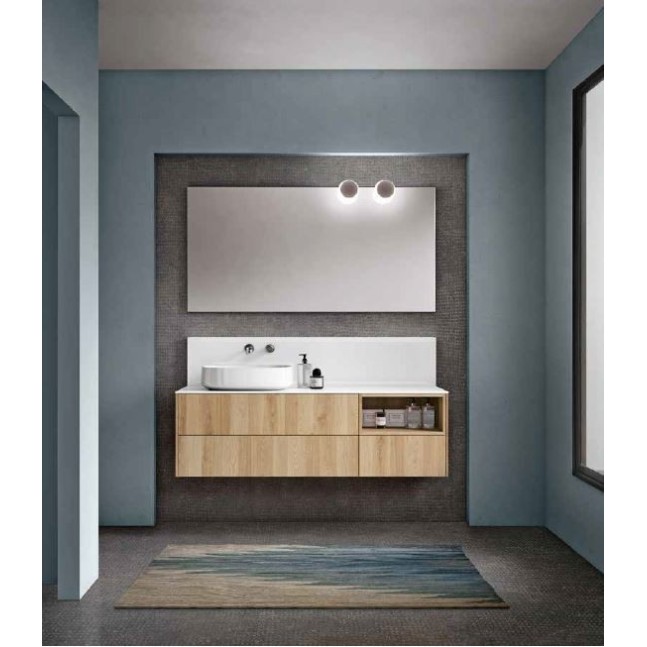 CERASA Cartabianca mobile bagno completo con lavabo