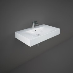 Lavabo bagno con colonna 66x55 cm Rak serie Orient in ceramica