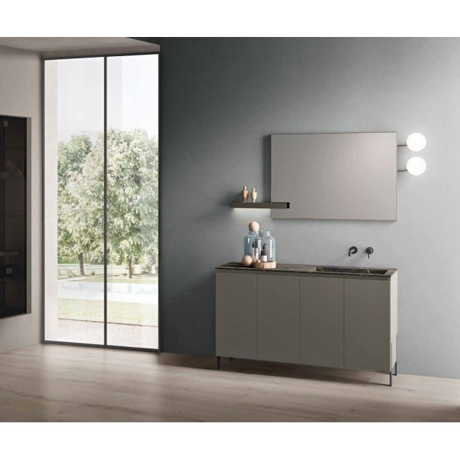 CERASA Segno mobile con piano lavabo in Laminam