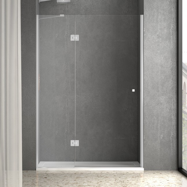 MEGIUS Detail porta doccia per nicchia con lato fisso in linea
