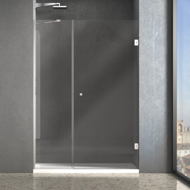 MEGIUS Detail porta doccia per nicchia con pivot sul lato a muro