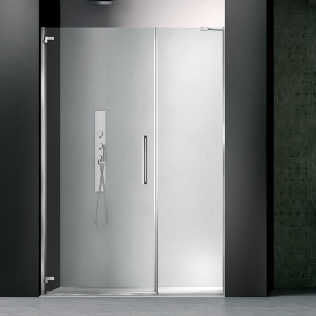 MEGIUS Prisma 1.0 porta doccia per nicchia con lato in linea
