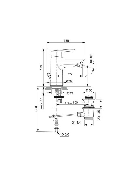 IDEAL STANDARD Ceramix miscelatore per bidet