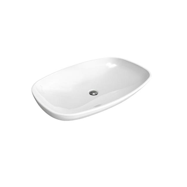 FLAMINIA Nuda lavabo rettangolare senza foro 86x58 cm