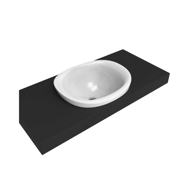 FLAMINIA Io lavabo ovale a incasso 60x50,4xh27,5 cm