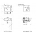 FLAMINIA Acquagrande lavabo da appoggio o sospeso 50x45 scheda