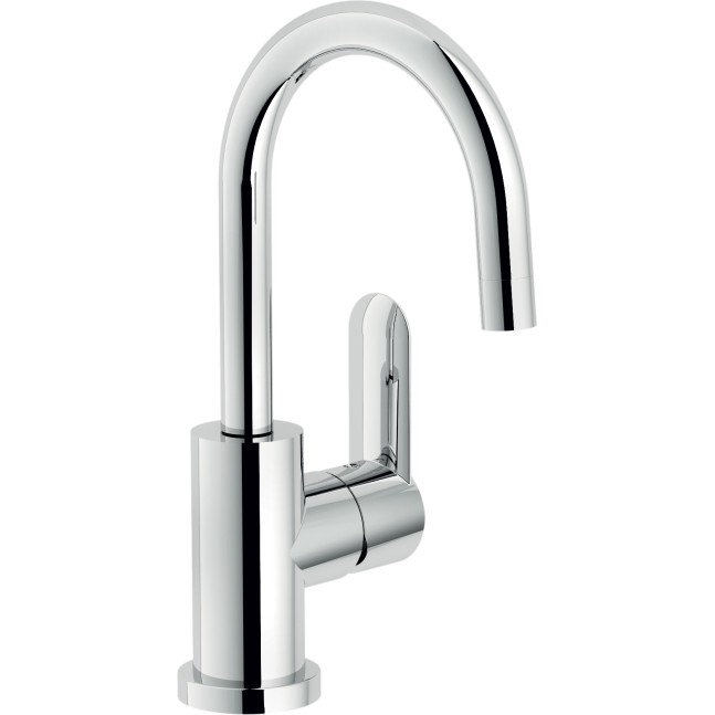 NOBILI Sand miscelatore lavabo con bocca curva