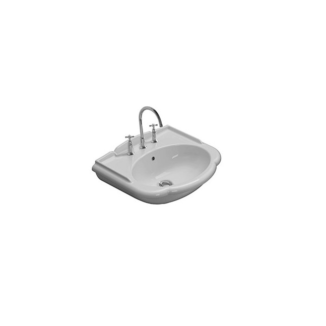 CERAMICA GLOBO Paestum lavabo sospeso o per colonna 62x54 cm