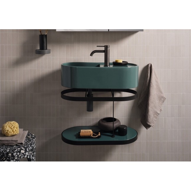 CERAMICA CIELO Les Petites struttura con lavabo ovale 46 cm con specchio