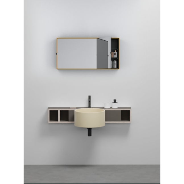 CERAMICA CIELO Sella T composizione con mobile in Fenix