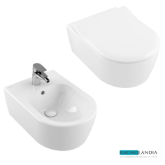 VILLEROY & BOCH Avento Wc sospeso + Bidet + Sedile SoftClose Slim