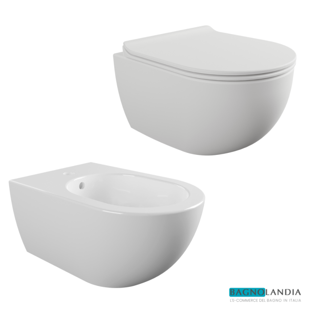 FLAMINIA App pacchetto Wc sospeso - Bidet + Copriwater soft close slim