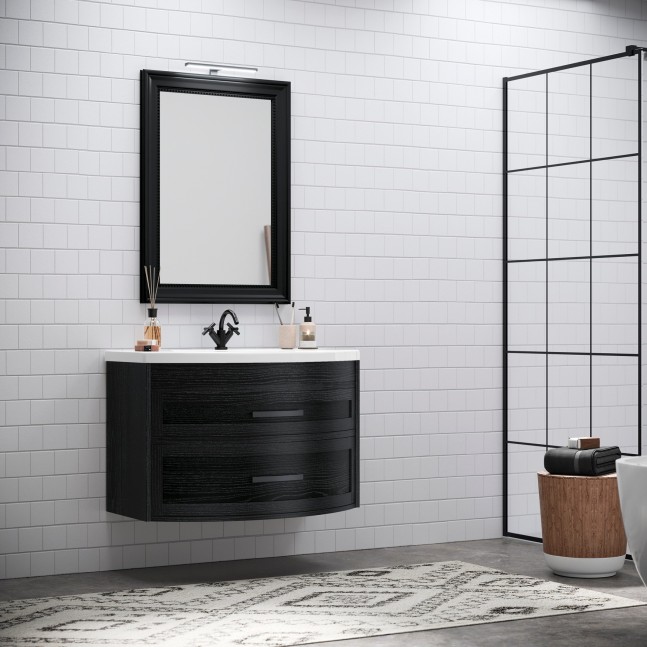 EBAN Gloria composizione bagno in finitura nera