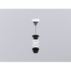 CERAMICA CIELO Piletta click clack NERO MATT e coperchio in ceramica