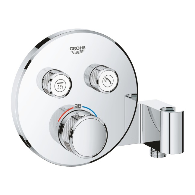 GROHE Grohtherm SmartControl termostatico doccia 2 vie tondo con supporto