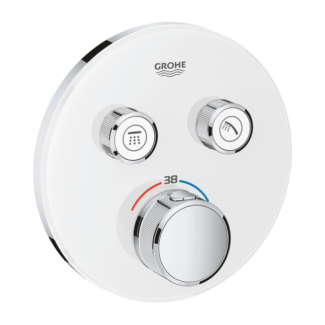 GROHE Grohtherm SmartControl termostatico doccia 2 vie tondo Bianco