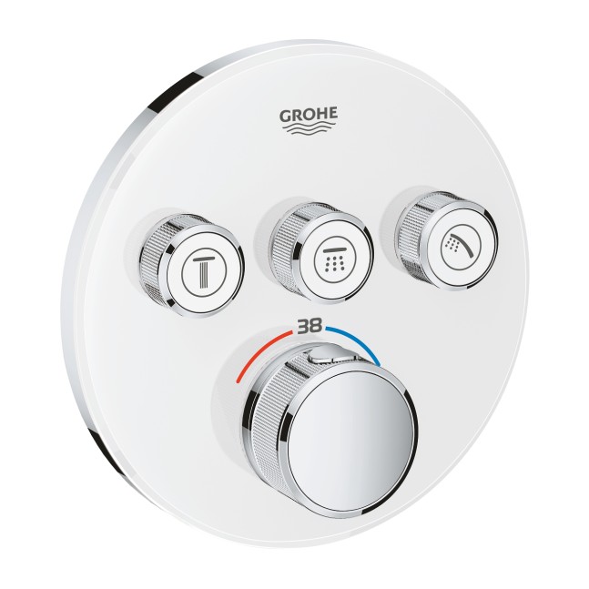 GROHE Grohtherm SmartControl termostatico doccia 3 vie tondo Bianco