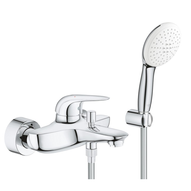 GROHE Eurostyle miscelatore vasca con doccetta e accessori