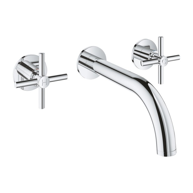 GROHE Atrio miscelatore per lavabo a parete 3 fori maniglie a croce