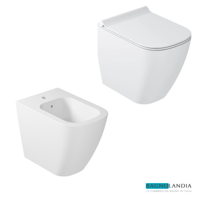 GALASSIA Meg11 set Wc terra + Bidet + Sedile slim