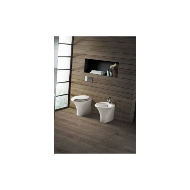 HATRIA Sculture pacchetto Wc a terra + Bidet + Sedile