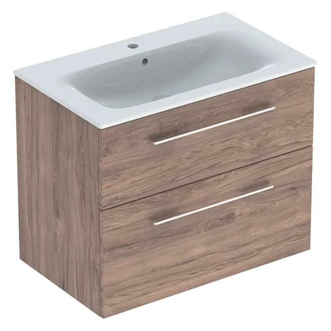 GEBERIT Selnova Square mobile con lavabo da 80 cm NOCE