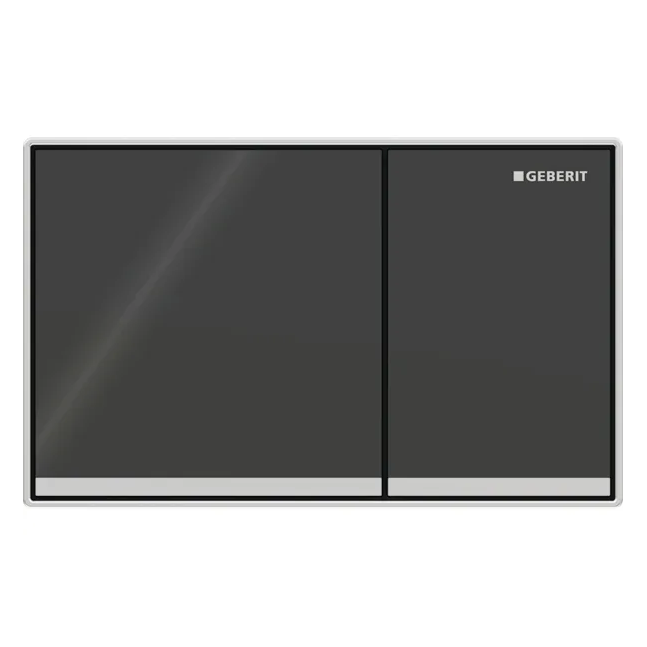 GEBERIT Omega 60 placca di comando filo parete NERO LUCIDO
