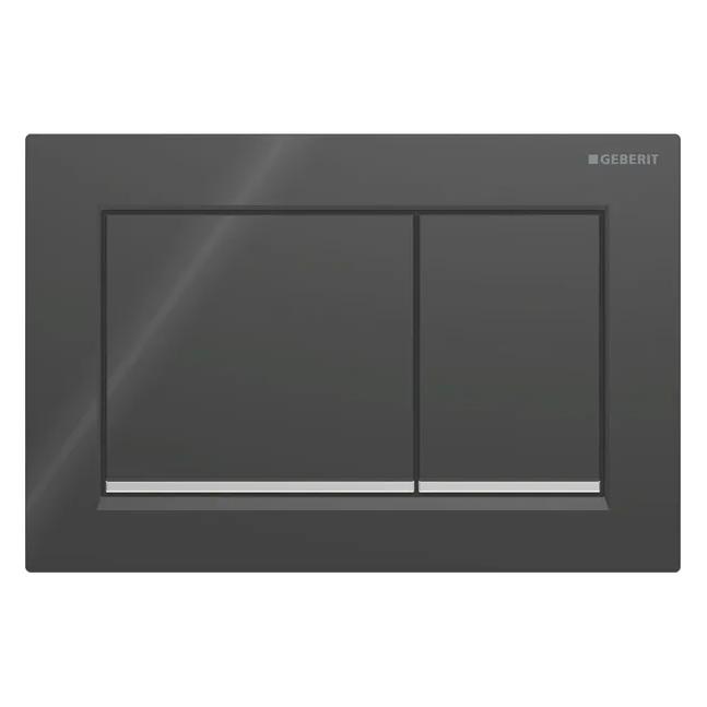 GEBERIT Omega 20 Square placca di comando compatta Nero lucido