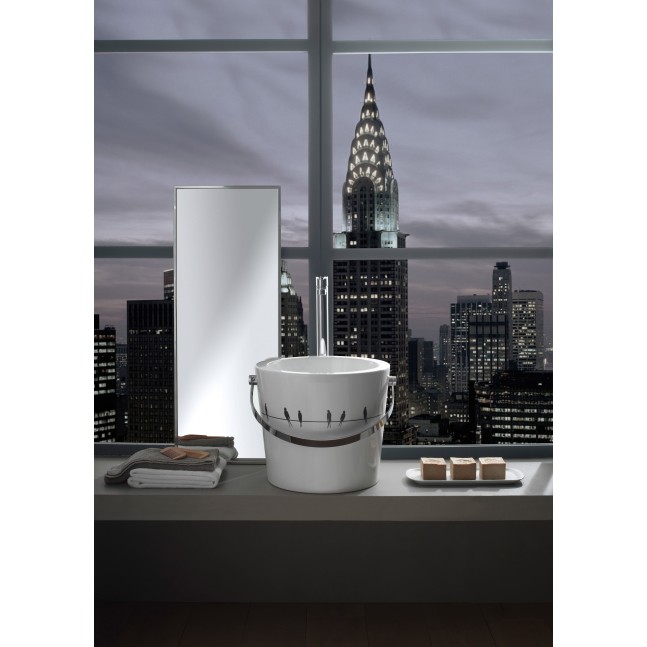 SCARABEO Bucket lavabo da appoggio decorato