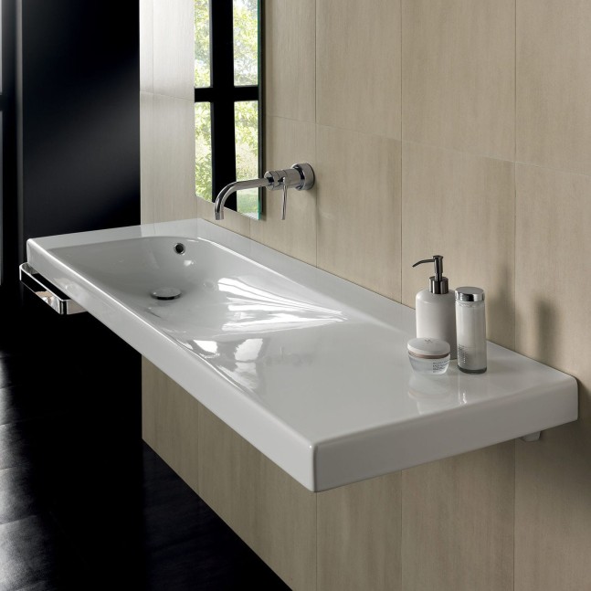 lavabo sospeso hatria grandangolo con piano