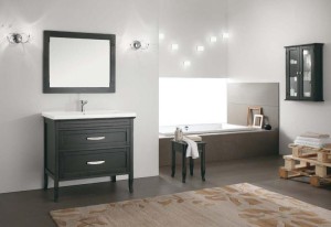 Bagno in legno scuro moderno