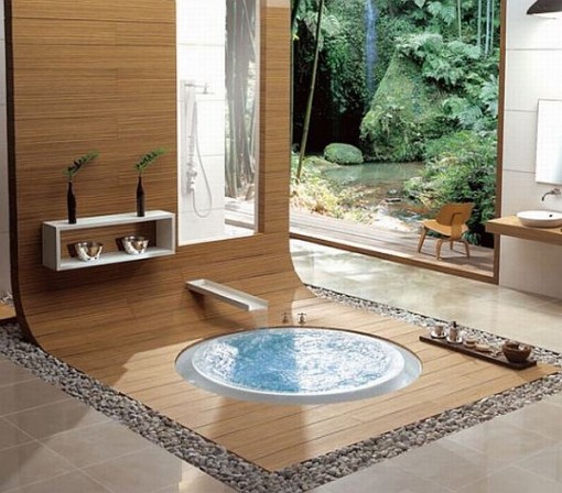 Bagno in stile natura