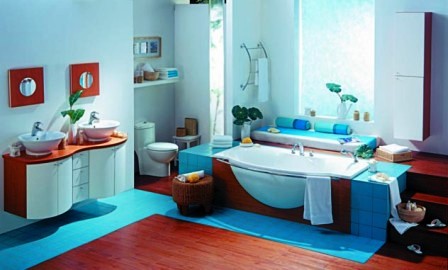 Bagno con il parquet