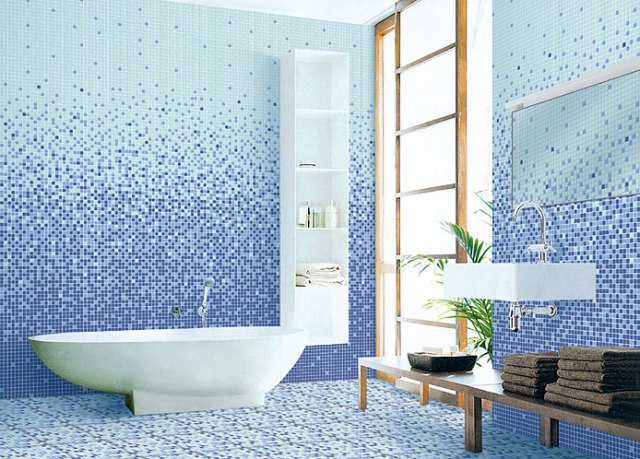 Bagno in mosaico colorato