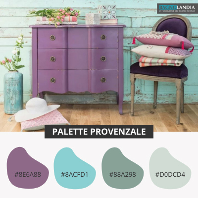 palette colori bagno provenzale