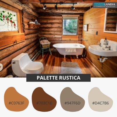 Palette bagno rustico