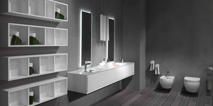 Progettazione di un bagno moderno