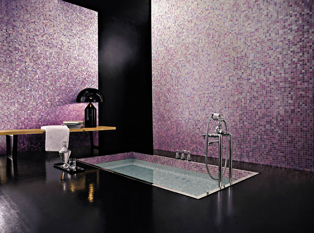 Rivestimento del bagno in mosaico